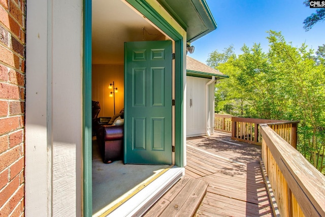 view of wooden deck