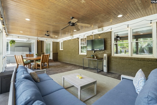 5904 Lakeshore Dr, Columbia, SC 29206 - view of patio with outdoor dining area, ceiling fan, outdoor lounge area, and area for grilling