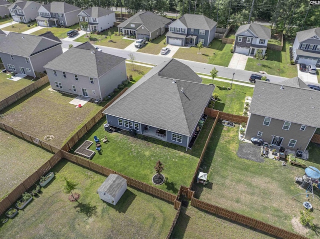 aerial view featuring a residential view