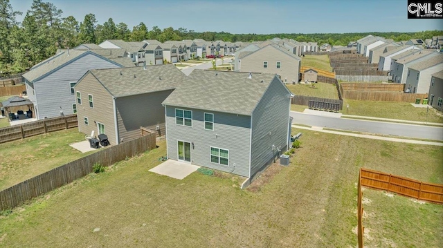 bird's eye view featuring a residential view