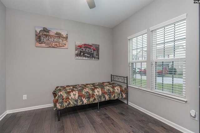 742 Westfield Rd, Lexington, SC 29073 - bedroom featuring baseboards, dark wood-style floors, and ceiling fan