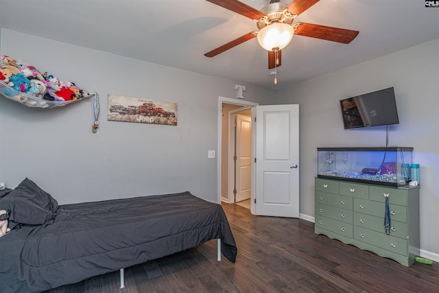 742 Westfield Rd, Lexington, SC 29073 - bedroom featuring a ceiling fan, baseboards, and wood finished floors