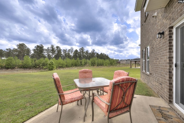 view of patio / terrace featuring outdoor dining area