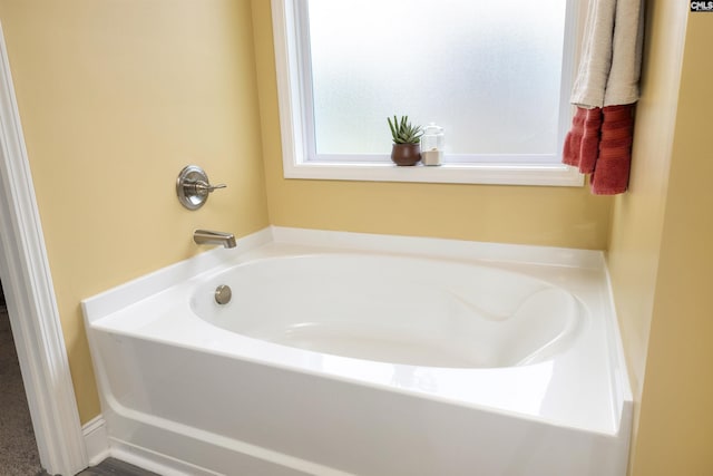 bathroom with a bath