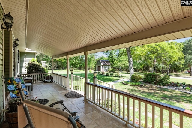 view of patio / terrace featuring covered porch