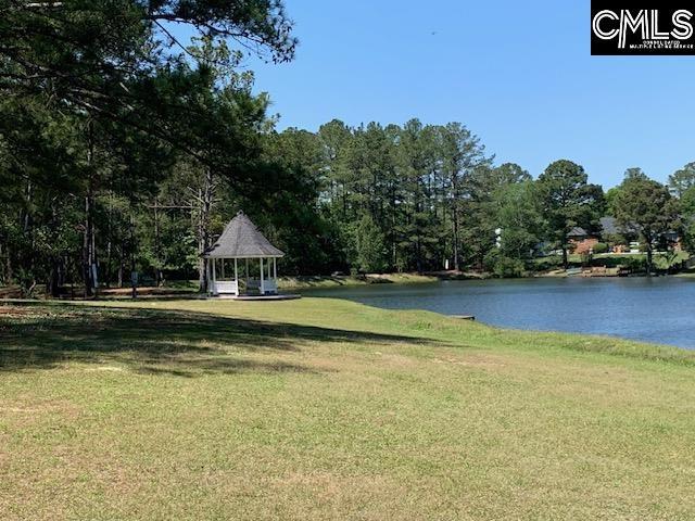 view of yard featuring a water view and a gazebo