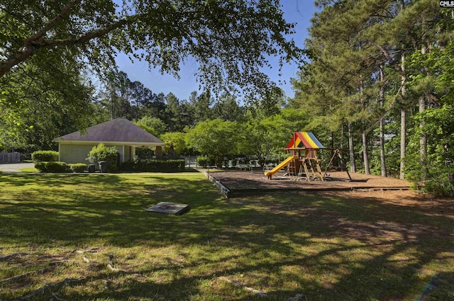 view of yard with playground community