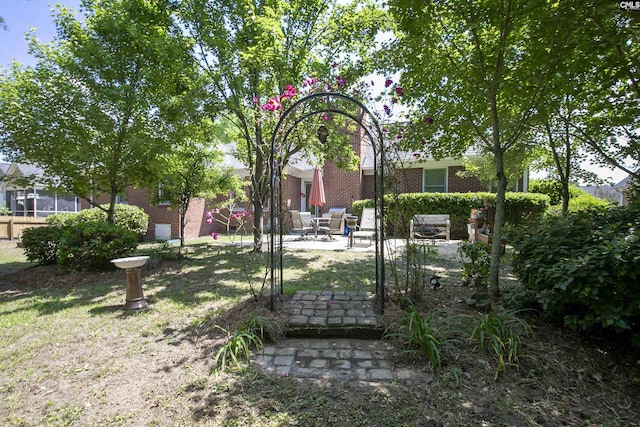 view of yard with a patio