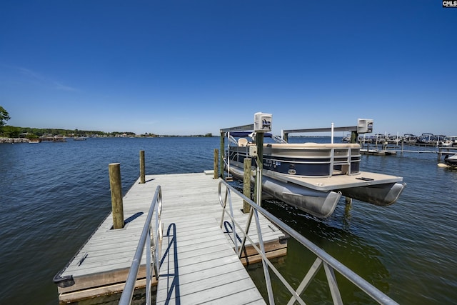 305 Marina Ct, Lexington, SC 29072 - dock area with boat lift and a water view