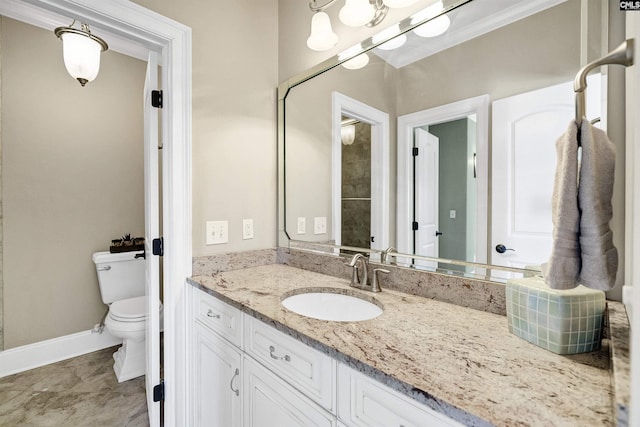 305 Marina Ct, Lexington, SC 29072 - bathroom with toilet, baseboards, and vanity