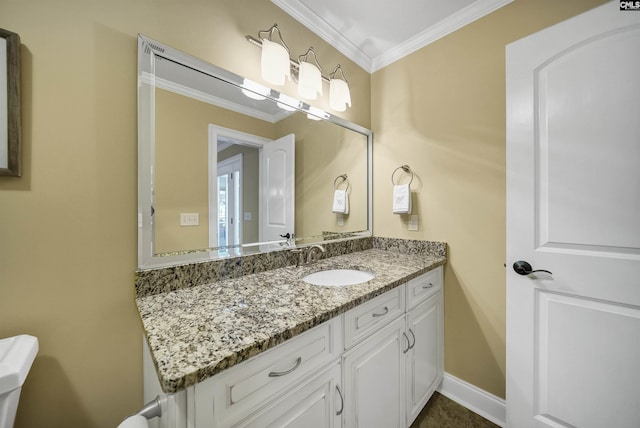 305 Marina Ct, Lexington, SC 29072 - bathroom with vanity and ornamental molding