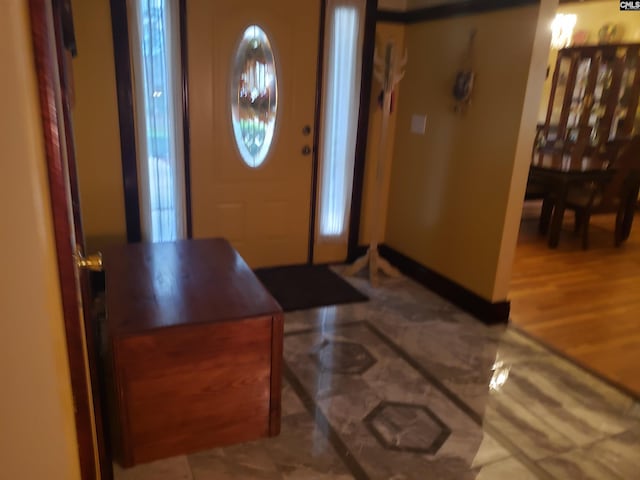 view of entrance foyer