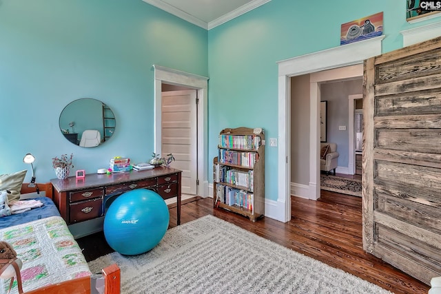 215 Greenbrier Mossydale Rd, Winnsboro, SC 29180 - interior space with baseboards, ornamental molding, and wood finished floors