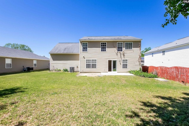236 Crimson Oak Dr, Lexington, SC 29072 - back of property with a patio area, fence, a yard, and cooling unit