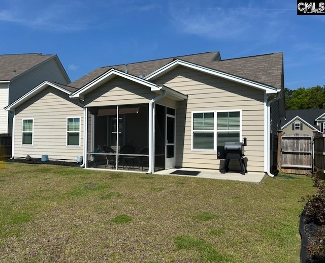 509 Malachite Ln, Chapin, SC 29036 - rear view of house with a sunroom, a yard, and a patio