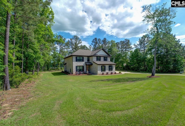 309 Creek Ridge Loop, Blythewood, SC 29016 - view of front of house featuring a front lawn and stone siding