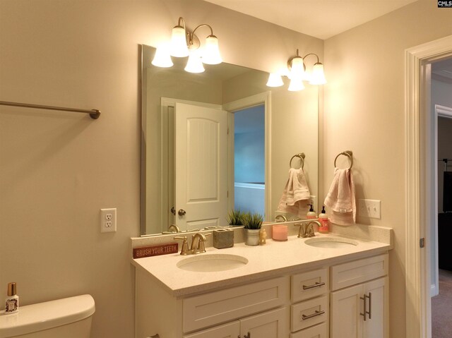 433 Outer Banks Dr, Lexington, SC 29072 - bathroom featuring double vanity and toilet