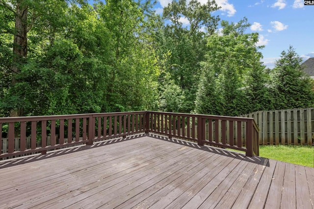 wooden terrace with fence