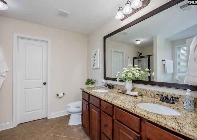 bathroom featuring a sink, tile patterned floors, and visible vents