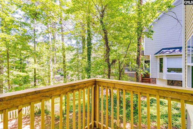 view of wooden deck