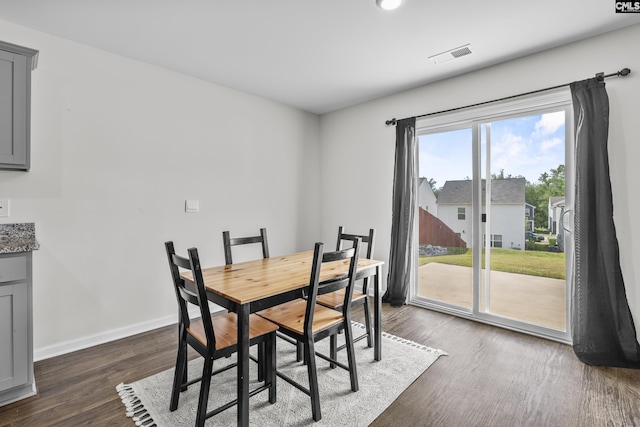 304 Sandbach Rd, Columbia, SC 29209 - dining room featuring recessed lighting, baseboards, visible vents, and dark wood finished floors