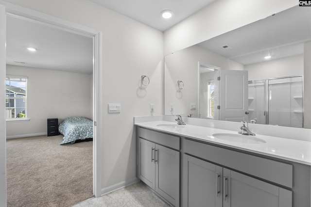 304 Sandbach Rd, Columbia, SC 29209 - full bath with double vanity, baseboards, and a sink