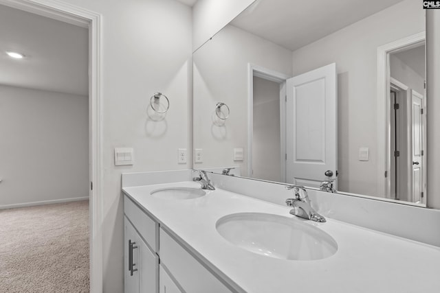 105 Maple Ct, Lugoff, SC 29073 - full bathroom with a sink, baseboards, and double vanity