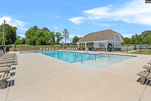 105 Maple Ct, Lugoff, SC 29073 - pool featuring fence and a patio