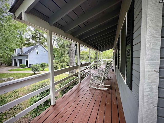 107 Old Sawmill Trl, Chapin, SC 29036 - wooden deck with a garage