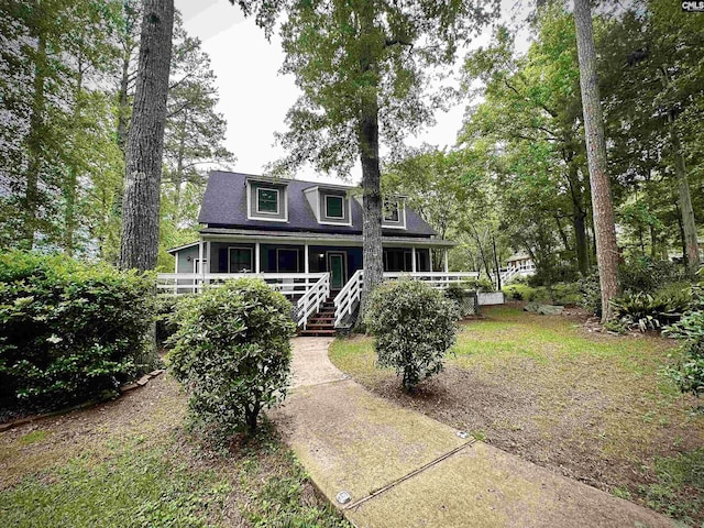 107 Old Sawmill Trl, Chapin, SC 29036 - view of front of house featuring a porch, stairway, and a shingled roof