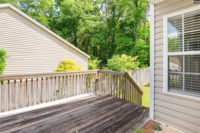 wooden deck with fence