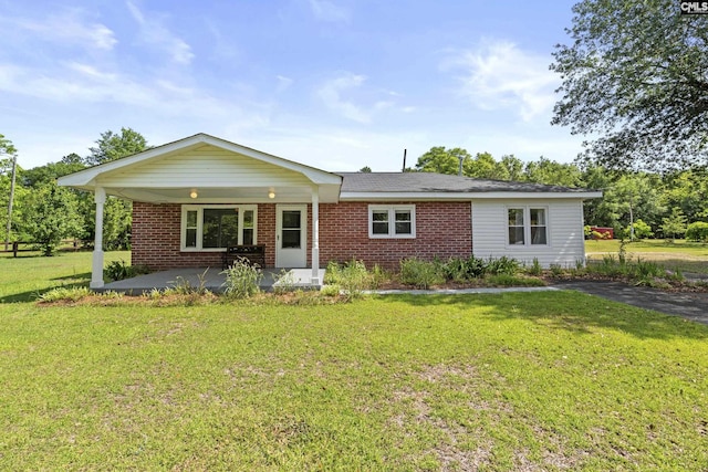 4517 Festival Trail Rd, Wagener, SC 29164 - single story home with brick siding and a front yard