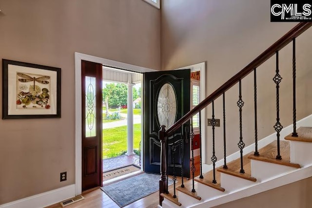 121 Cove View Dr, Irmo, SC 29063 - entryway with visible vents, a wealth of natural light, and stairway