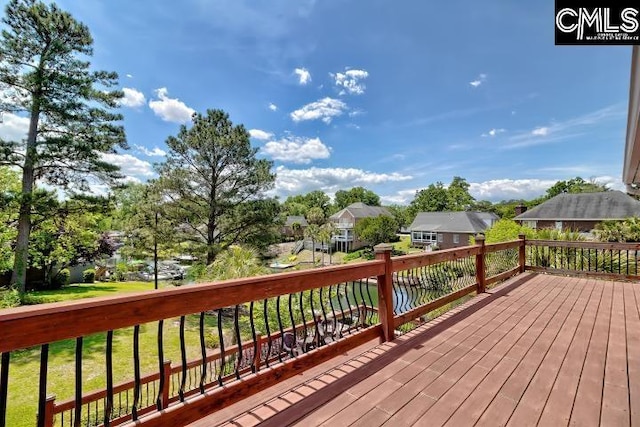 121 Cove View Dr, Irmo, SC 29063 - wooden deck with a residential view