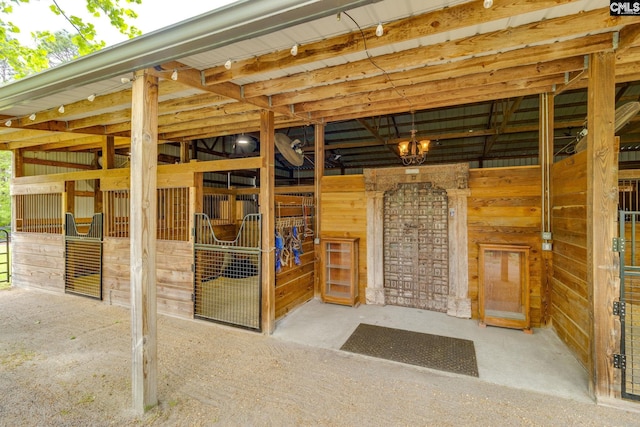 view of horse barn