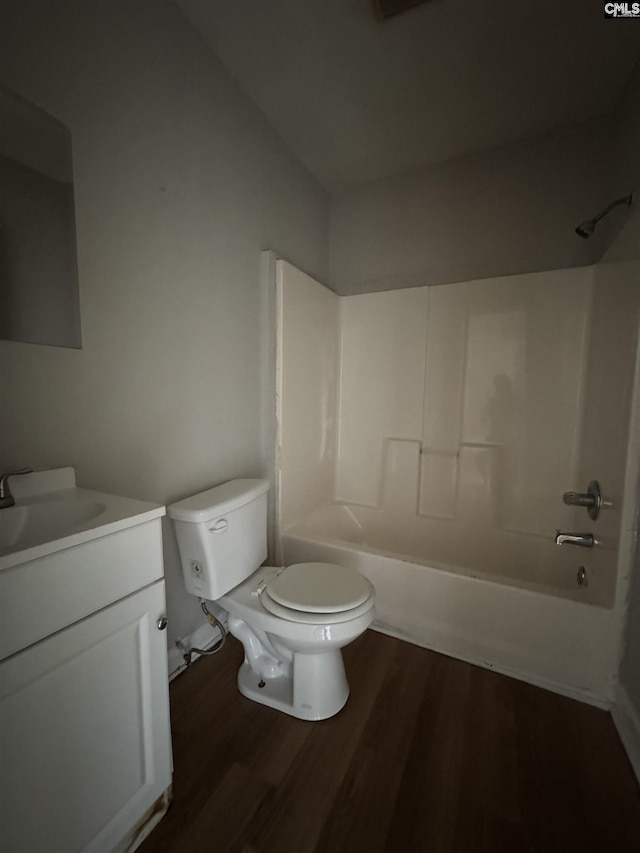2813 Truman St, Columbia, SC 29204 - full bathroom with wood finished floors, toilet, shower / tub combination, and vanity