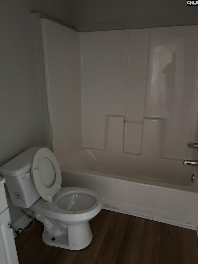 2813 Truman St, Columbia, SC 29204 - full bathroom with toilet, tub / shower combination, and wood finished floors