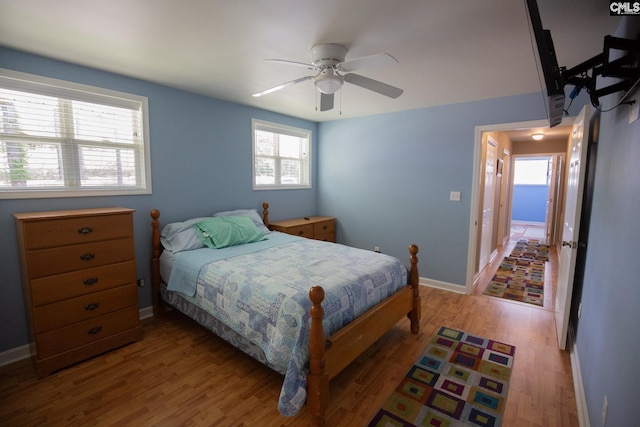 2081 Great N Rd, Winnsboro, SC 29180 - bedroom with a ceiling fan, wood finished floors, and baseboards