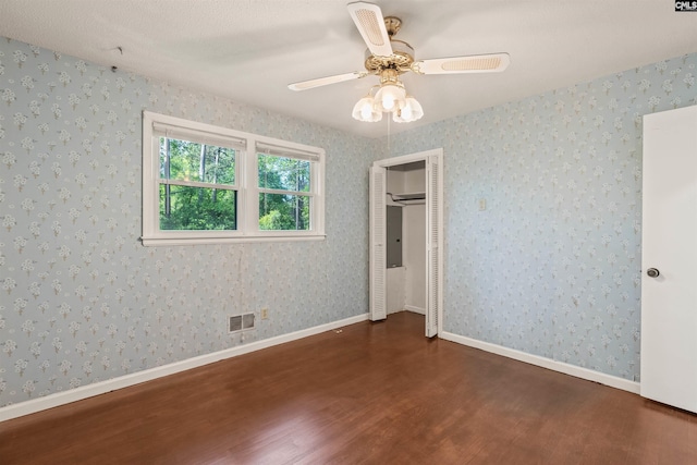 5227 Bush River Rd, Columbia, SC 29212 - unfurnished bedroom with wood finished floors and ceiling fan