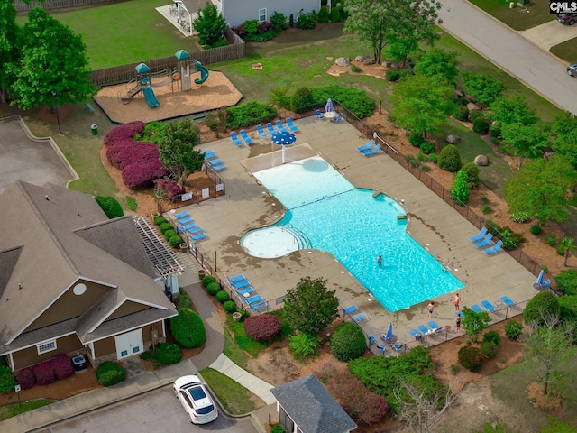 birds eye view of property