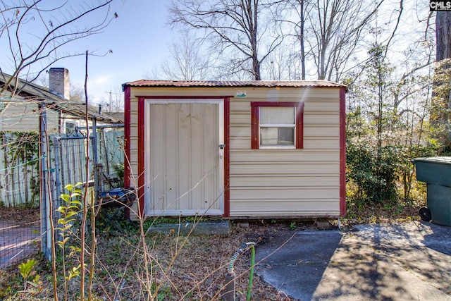 2700 Magnolia St, Columbia, SC 29204 - view of shed featuring fence
