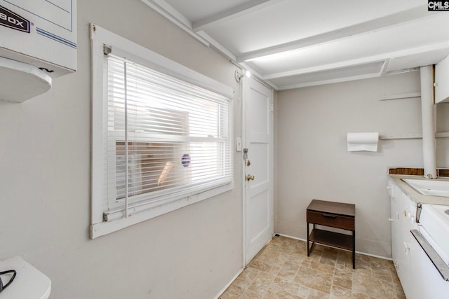 2700 Magnolia St, Columbia, SC 29204 - entryway with stone finish flooring and a sink
