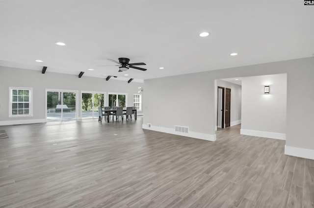 15 Glenlake Rd, Columbia, SC 29223 - unfurnished living room with baseboards, ceiling fan, and recessed lighting