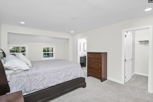 15 Glenlake Rd, Columbia, SC 29223 - carpeted bedroom featuring baseboards, connected bathroom, recessed lighting, and a walk in closet