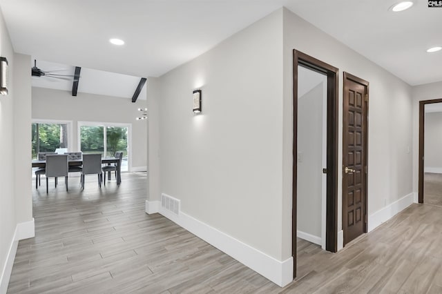 15 Glenlake Rd, Columbia, SC 29223 - hall with baseboards, recessed lighting, light wood finished floors, and visible vents