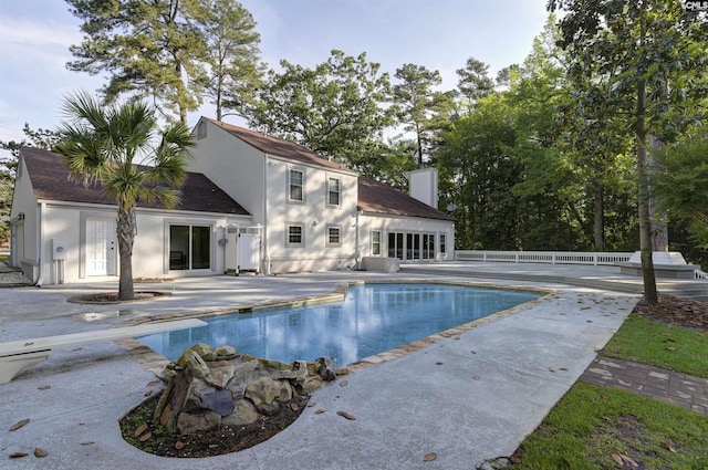 15 Glenlake Rd, Columbia, SC 29223 - outdoor pool with a patio area, fence, and a diving board