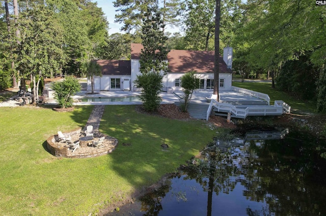 15 Glenlake Rd, Columbia, SC 29223 - view of yard featuring a deck with water view