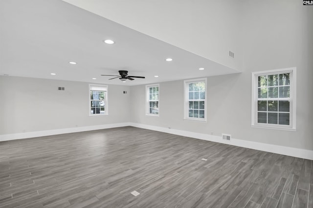 15 Glenlake Rd, Columbia, SC 29223 - spare room with ceiling fan, wood finished floors, baseboards, and recessed lighting