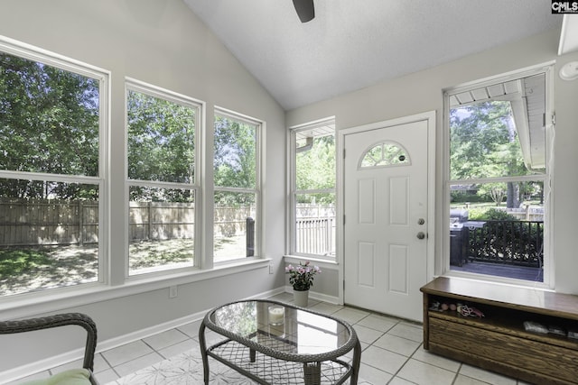 sunroom / solarium with a healthy amount of sunlight