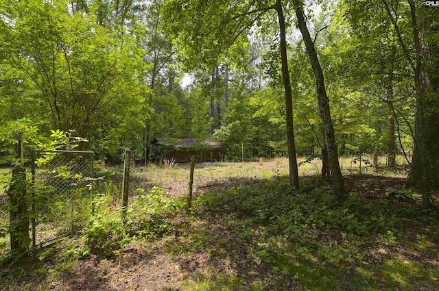 view of local wilderness featuring a wooded view